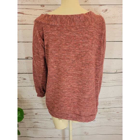 Altar'd State Pink Space Dye Boat Neck Pullover Sweater Women's Size Small Soft - Picture 2 of 9